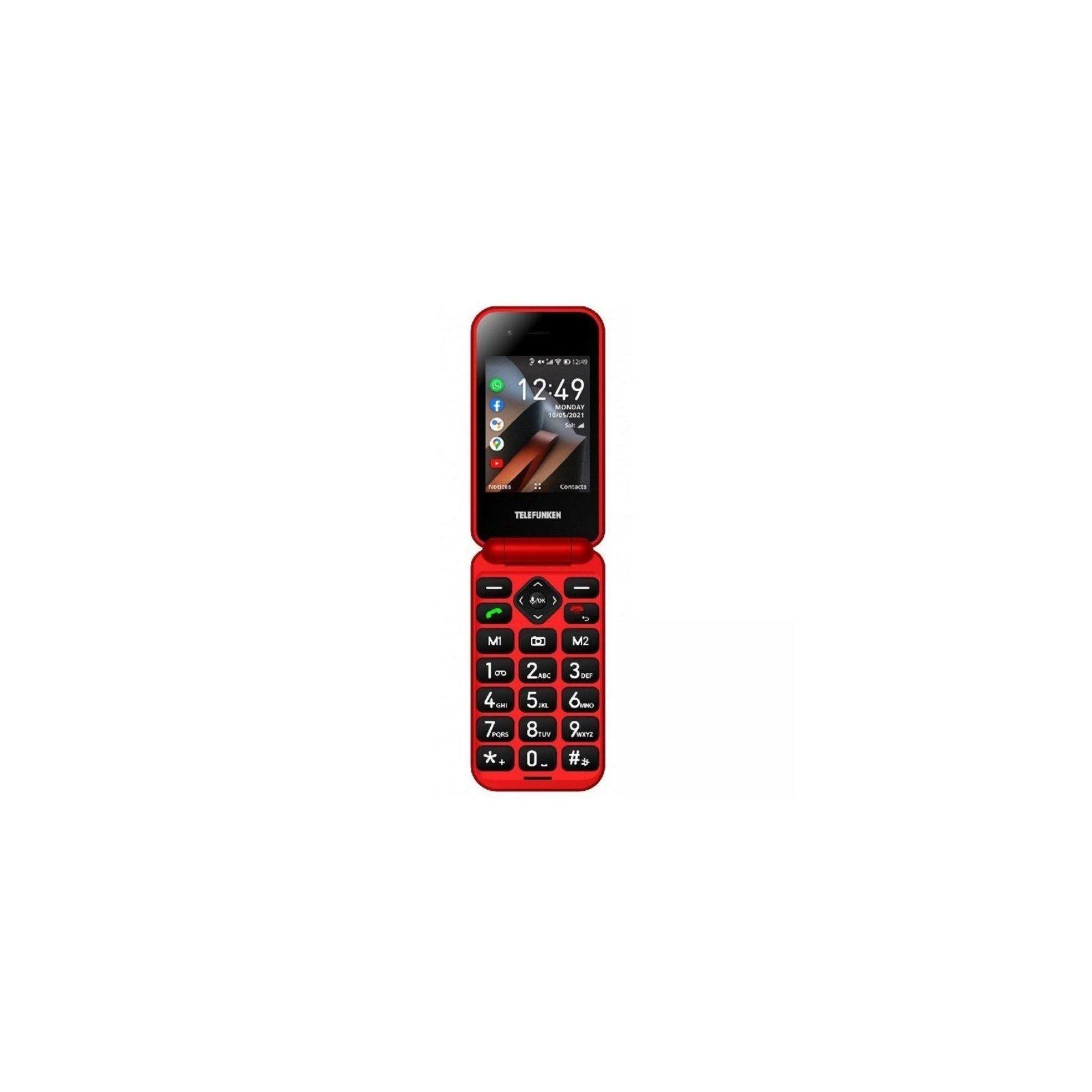 Teléfono Móvil Telefunken S740 Para Personas Mayores/ Rojo