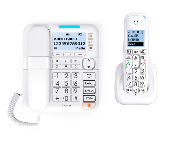 Teléfono Fijo Duo Alcatel Dec Xl785 Combo