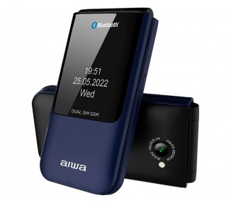 Movil Senior Fp-24Bl Blue Aiwa Diseño Flip Dualsim Botones G