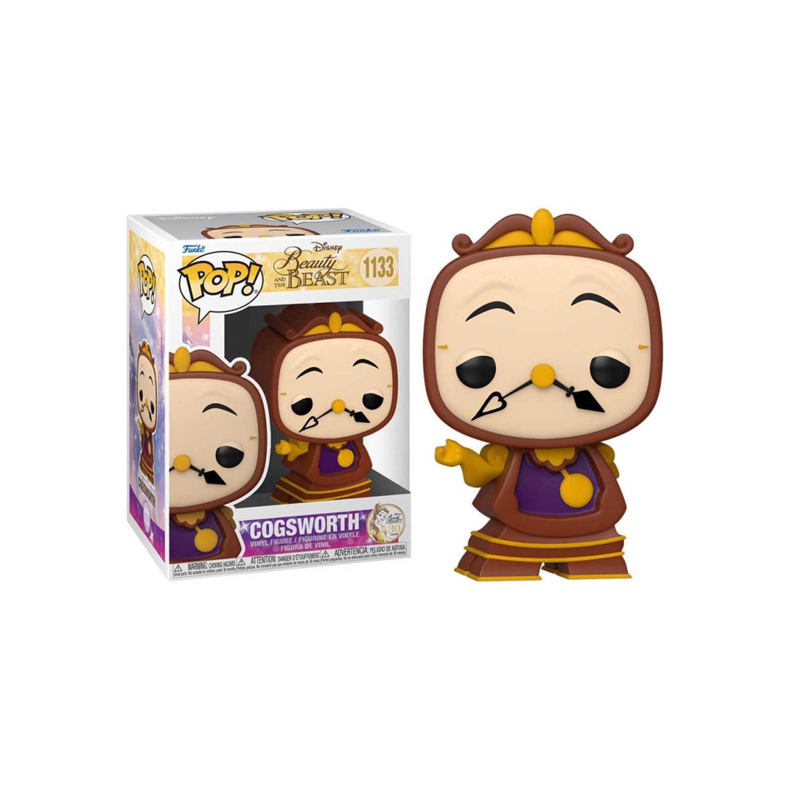 Figura Pop Disney La Bella Y La Bestia Cogsworth