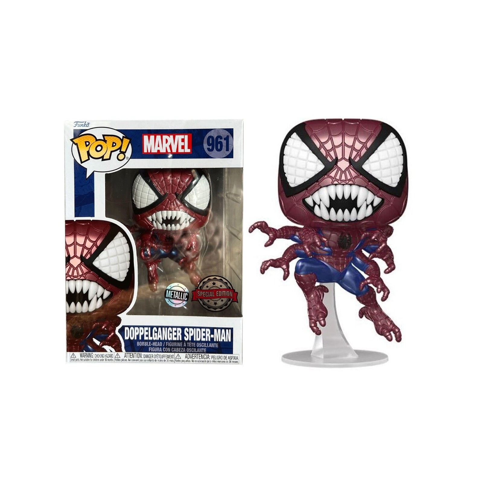 Figura Funko Pop Marvel Doppelganger Spider Man [Metallic] [