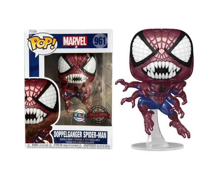 Figura Funko Pop Marvel Doppelganger Spider Man [Metallic] [