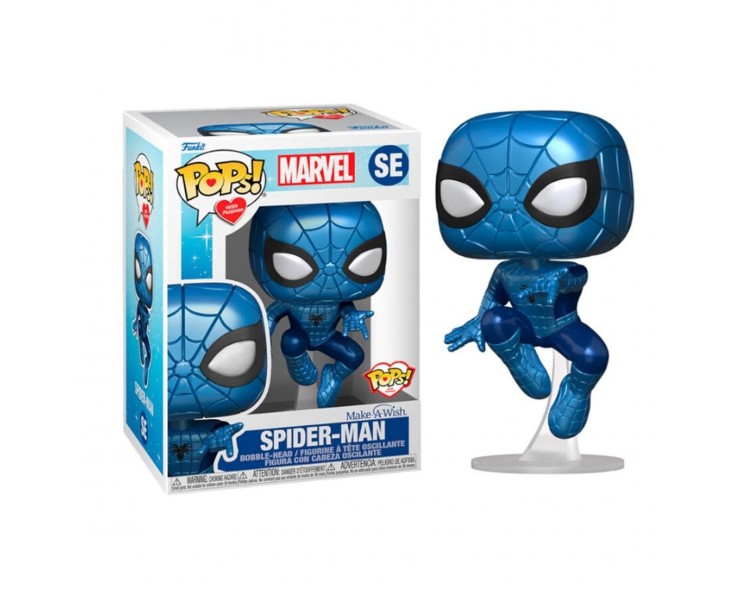 Figura Pop Marvel Make A Wish Spiderman Metallic