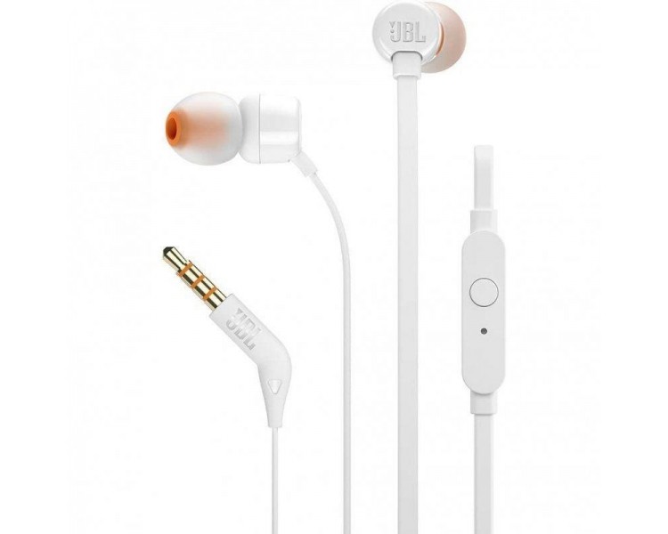 Auriculares Jbl T160 Tune Wired In-Ear Headphone With Mic Wh