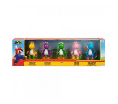 Blister 5 Figuras Yoshi Super Mario Bros 6,5Cm