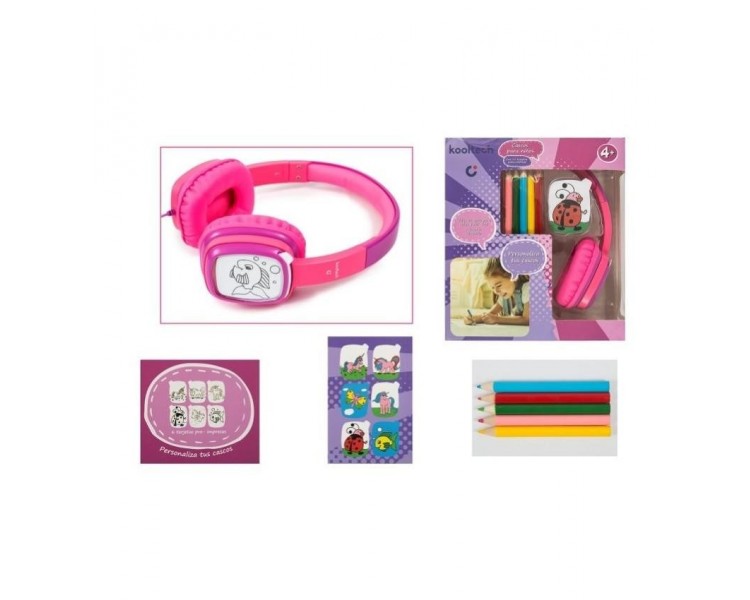 Auriculares Infantiles con Ficha para colorear Kids 2