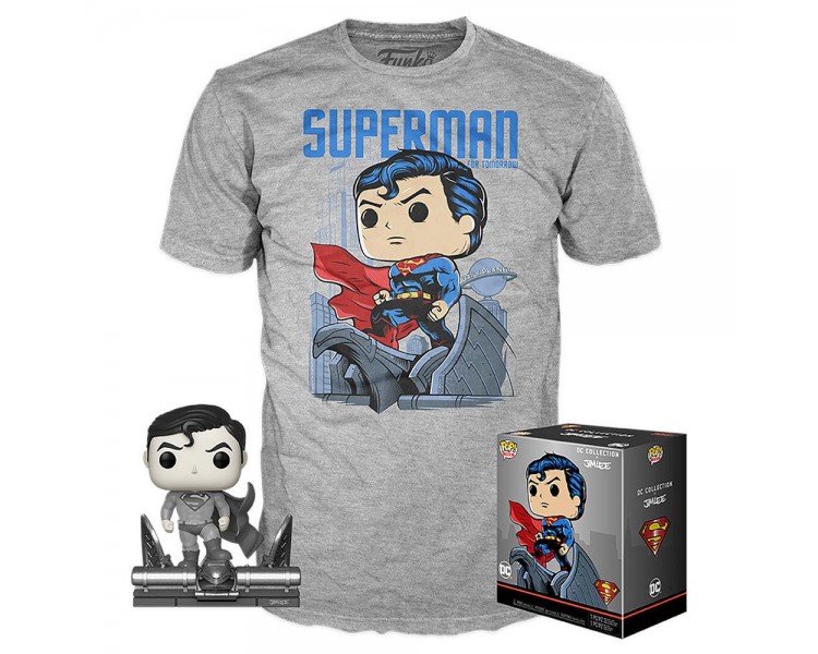 Set Figura Pop & Tee Dc Comics Jim Lee Superman Exclusive