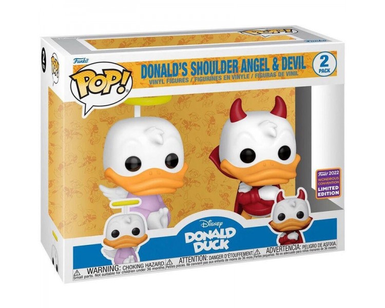 Blister 2 Figuras Pop Disney Donald Duck - Donald Angel & De