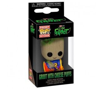 Llavero Pocket Pop Marvel I Am Groot - Groot With Cheese Puf