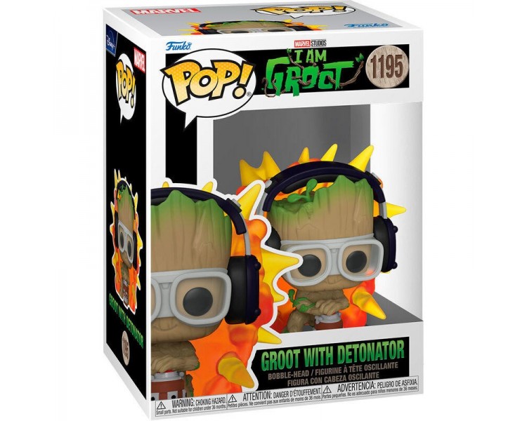 Figura Pop Marvel I Am Groot Groot With Detonator