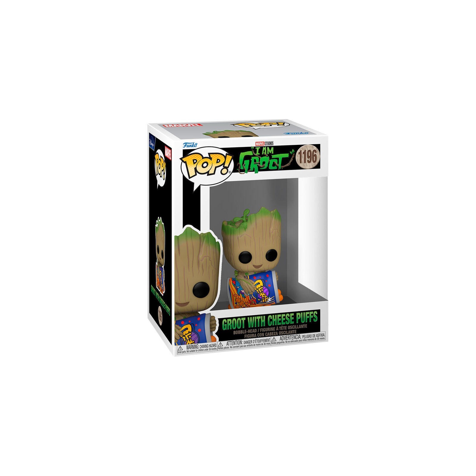 Figura Pop Marvel I Am Groot Groot With Cheese Puffs