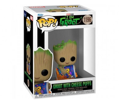 Figura Pop Marvel I Am Groot Groot With Cheese Puffs