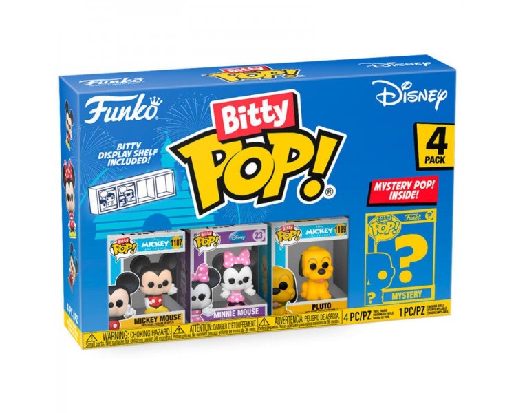 Blister 4 Figuras Bitty Pop Disney Mickey