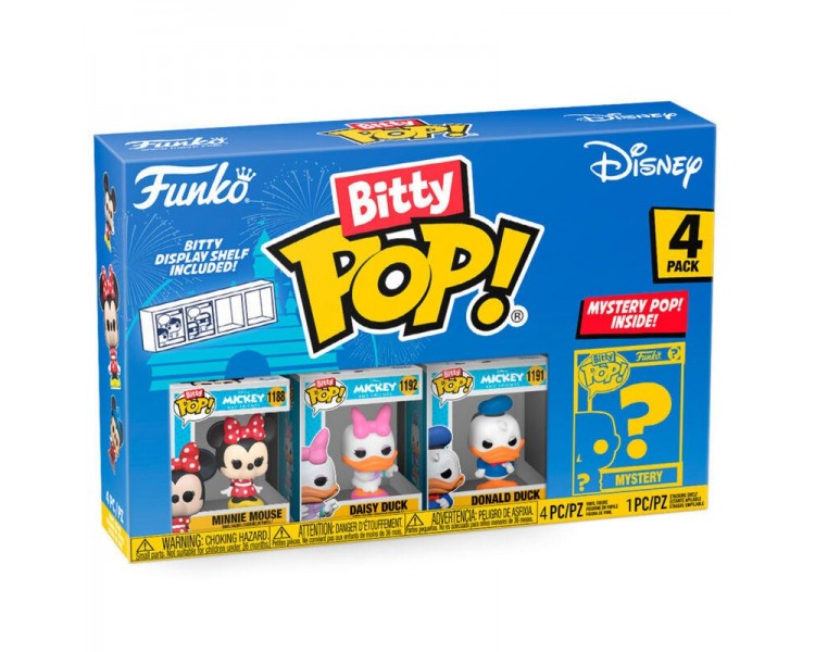 Blister 4 Figuras Bitty Pop Disney Minnie