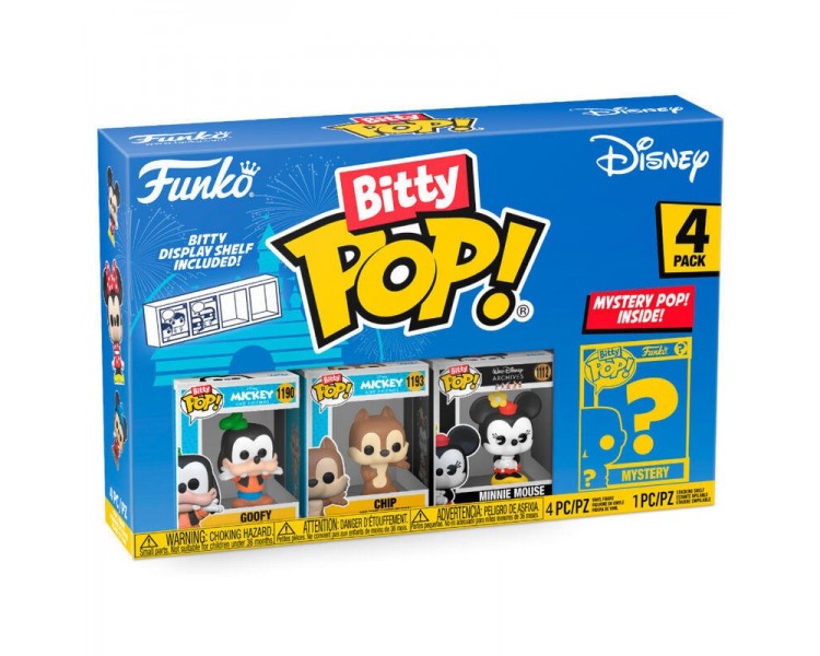 Blister 4 Figuras Bitty Pop Disney Goofy