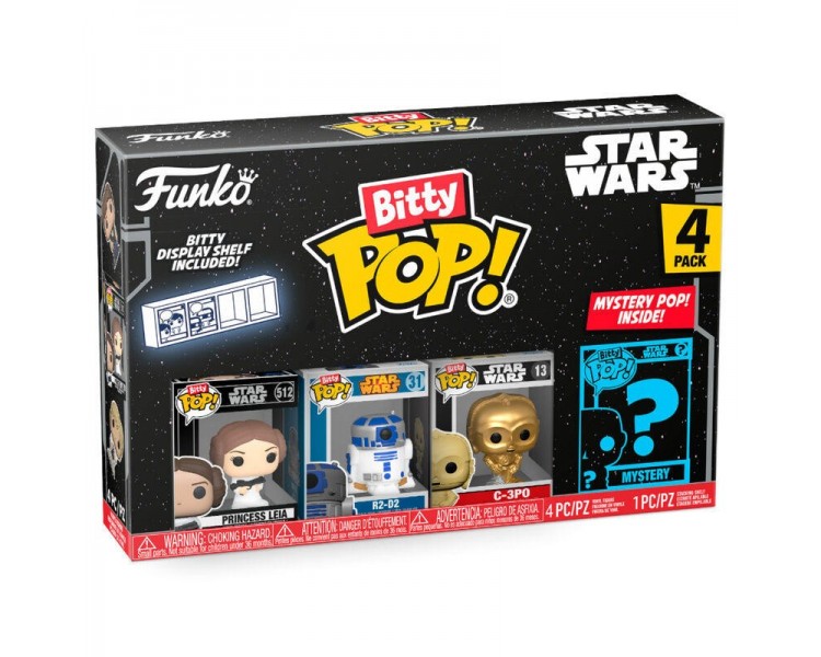 Blister 4 Figuras Bitty Pop Star Wars Leia