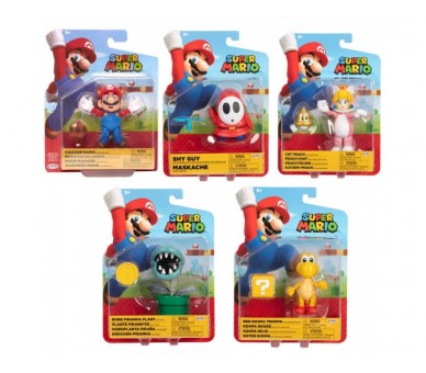 Pack 6 Figuras Super Mario Wave 28 Super Mario Nintendo 10Cm