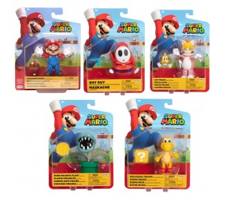 Pack 6 Figuras Super Mario Wave 28 Super Mario Nintendo 10Cm