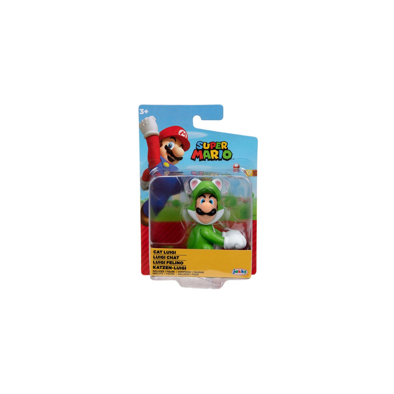 Figura Luigi Felino Super Mario Nintendo 6,5Cm