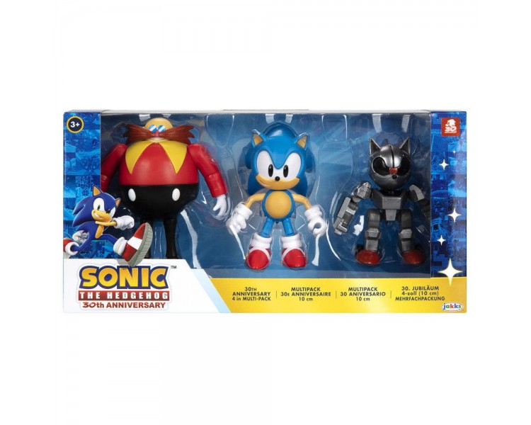 Blister 3 Figuras 30Th Anniversary Sonic The Hedgehog 10Cm