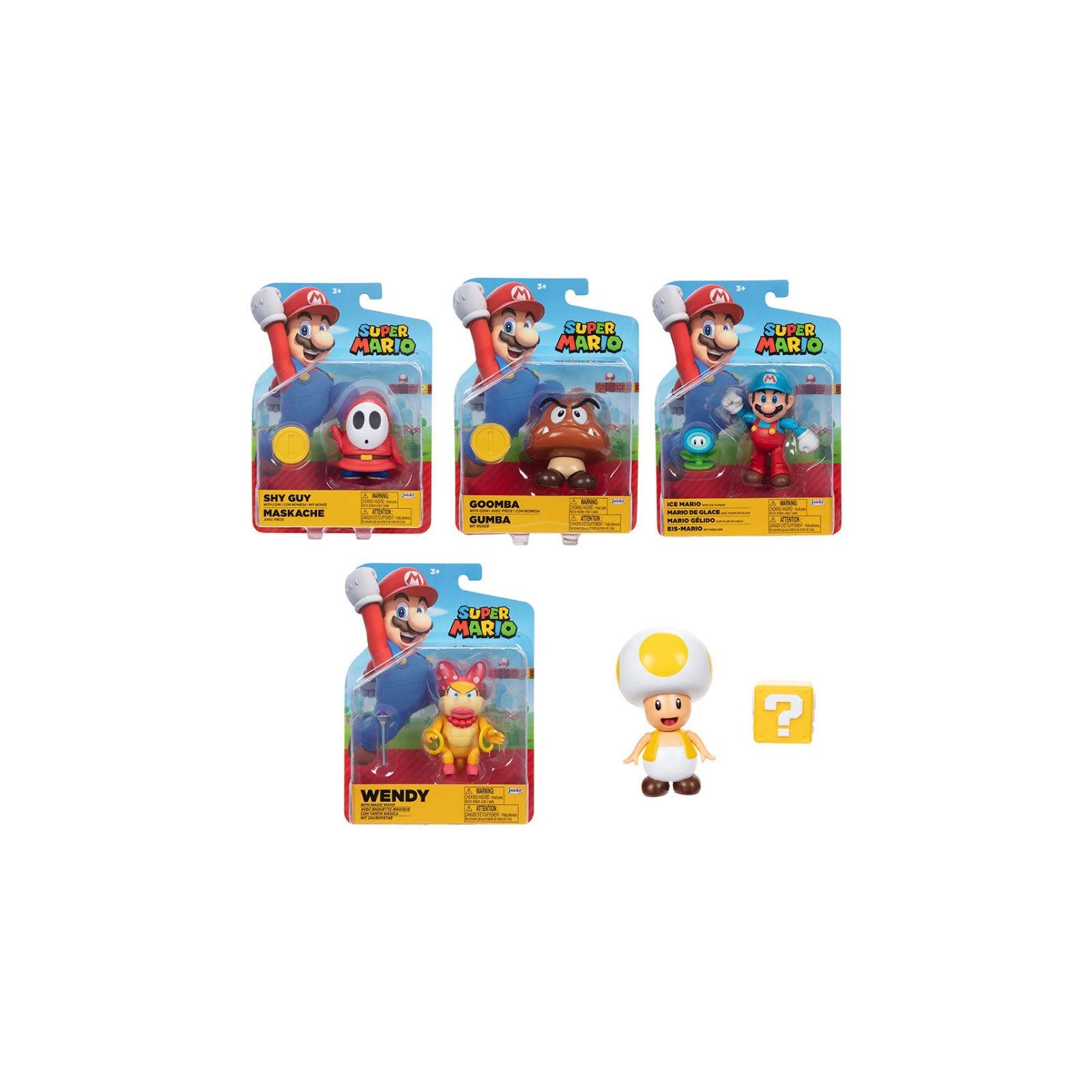 Pack 6 Figuras Super Mario Super Mario Bros 10Cm Surtido