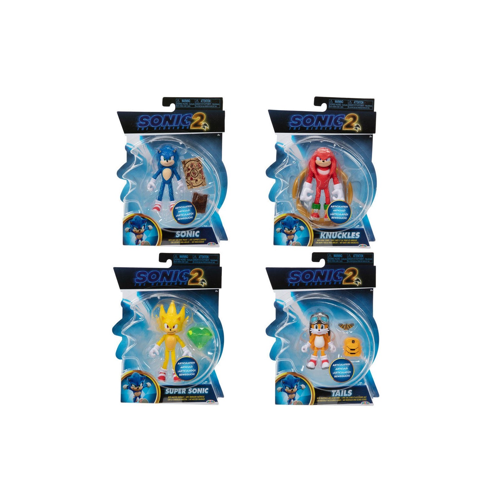 Pack 6 Figuras Wave 2 Sonic 2 10Cm Surtido