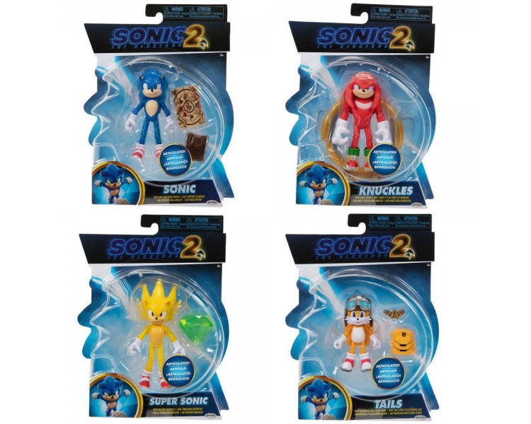 Pack 6 Figuras Wave 2 Sonic 2 10Cm Surtido