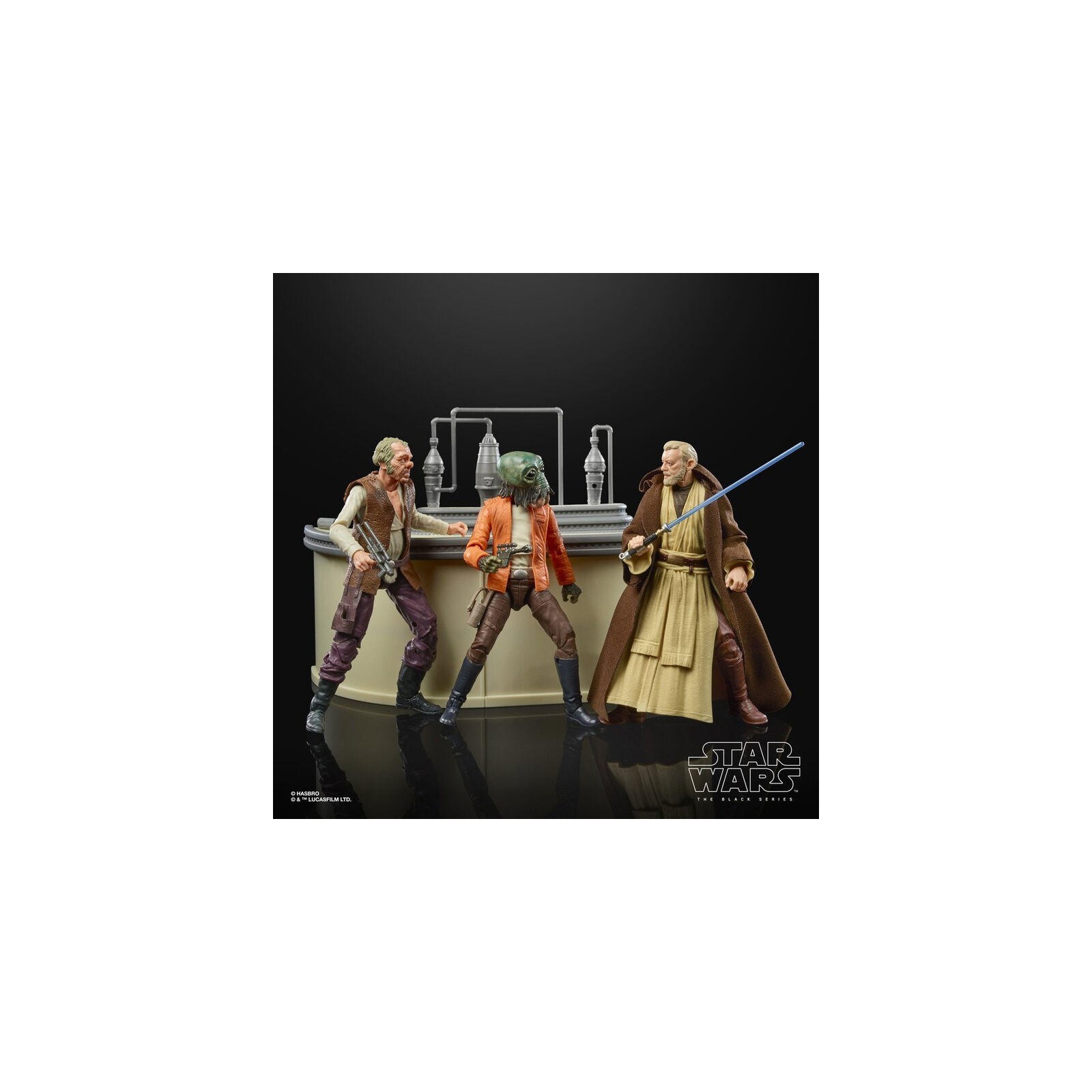 Set Figuras The Power Of The Force Cantina Showdown Black Se