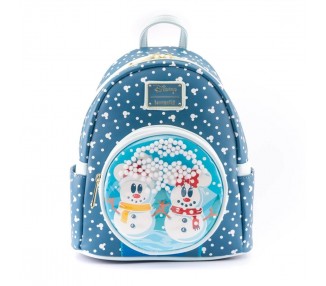 Mochila Mickey Minnie Snowman Disney Loungefly 26Cm