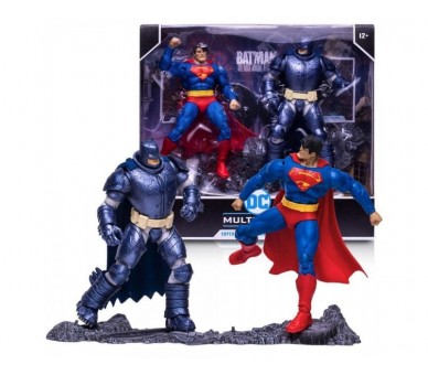 Figuras Superman + Armored Batman Multiverse Dc Comics 18Cm