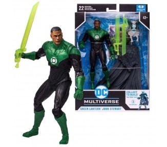 Figura John Stewart Green Lantern Multiverse Dc Comics 18Cm