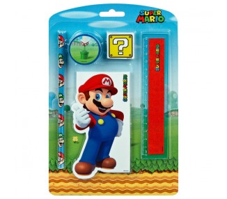 Pack 12 Sets Papeleria Super Mario Bros