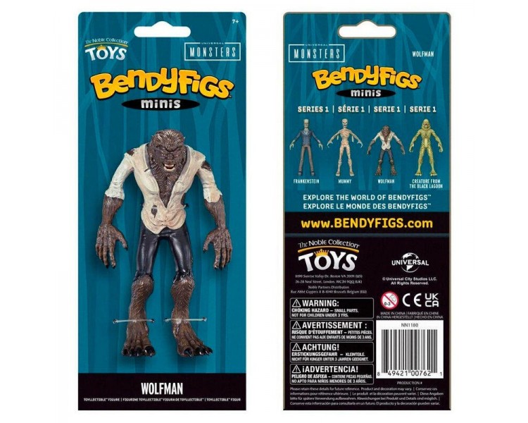 Figura Malebale Bendyfigs El Hombre Lobo Universal Monster 1