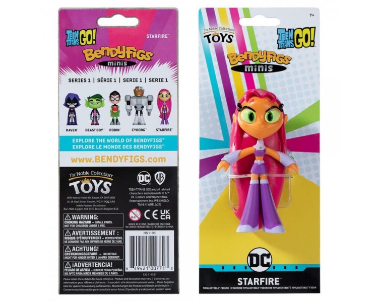 Figura Maleable Bendyfigs Minis Starfire Teen Titans Go 11Cm