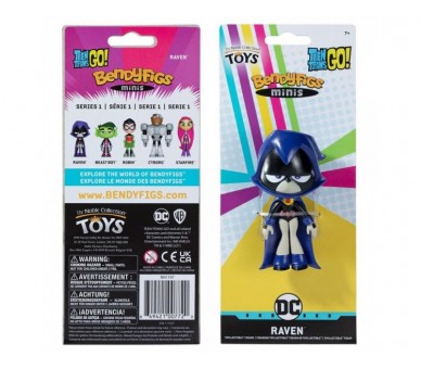 Figura Maleable Bendyfigs Minis Raven Teen Titans Go 11Cm