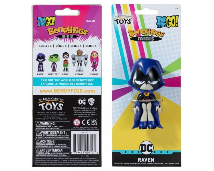 Figura Maleable Bendyfigs Minis Raven Teen Titans Go 11Cm