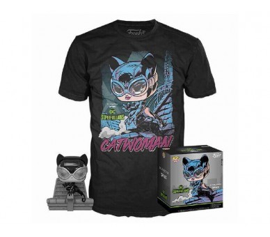 Set Figura Pop & Tee Dc Jim Lee Catwoman