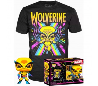 Set Figura Pop & Tee Marvel Wolverine Black Light