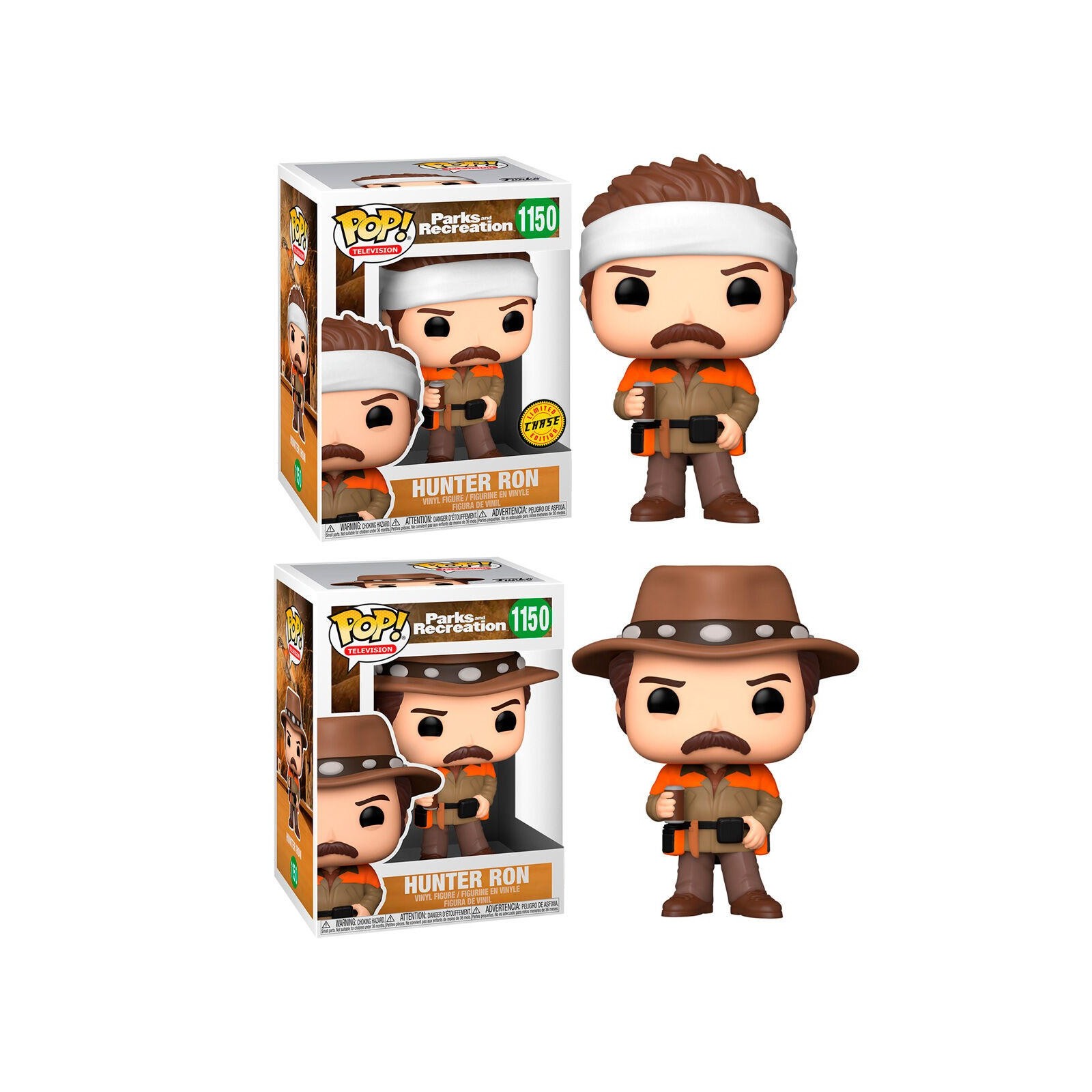 Figura Pop Parks And Rec Hunter Ron 5 + 1 Chase 6 Unidades