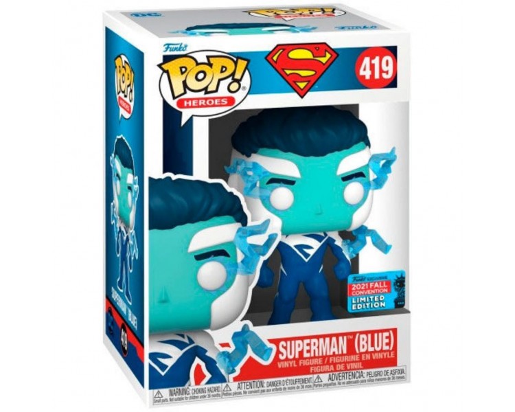 Figura Pop Dc Comics Superman Blue Exclusive