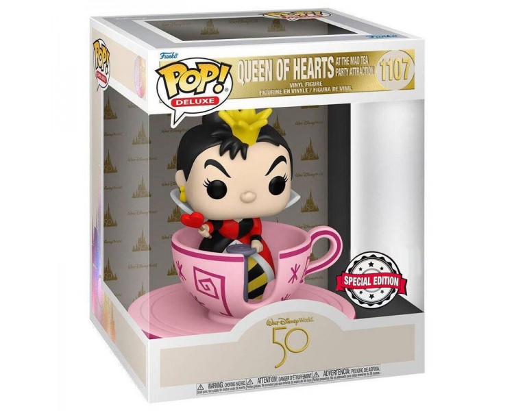 Figura Pop Walt Disney World 50Th Queen Of Hearts At Mad Tea