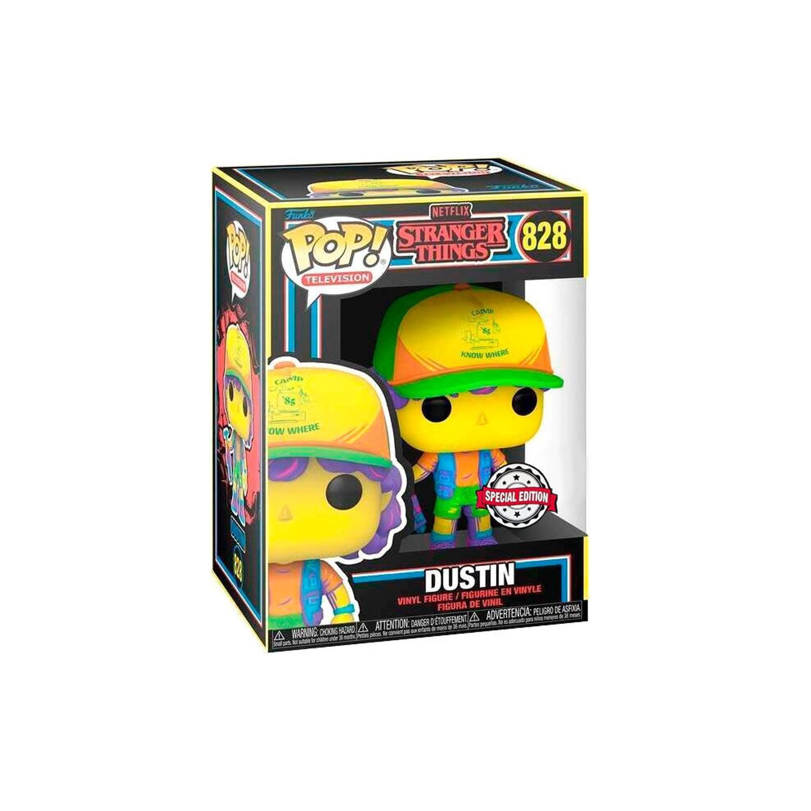 Figura Pop Stranger Things Dustin In Beef Black Light Exclus