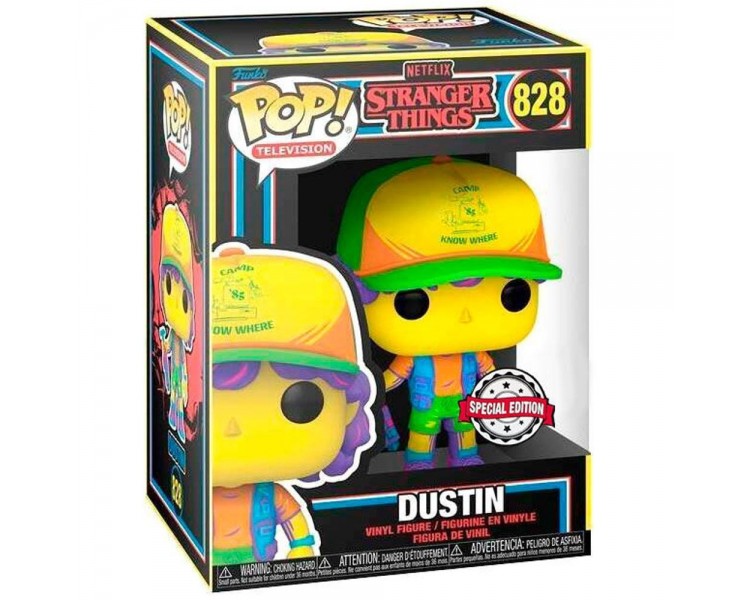 Figura Pop Stranger Things Dustin In Beef Black Light Exclus