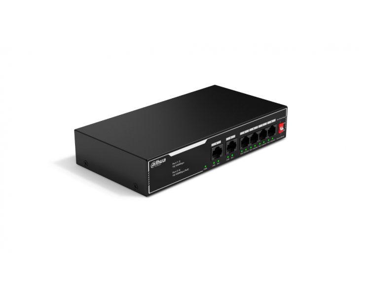 SWITCH IT DAHUA DH SF1006LP 6 PORT UNMANAGED DESKTOP SWITCH WITH 4 PORT POE