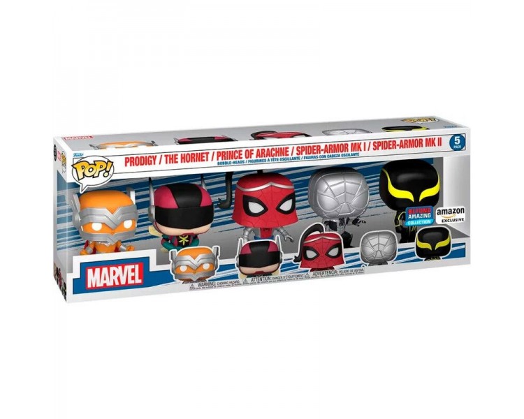 Blister 5 Figuras Pop Marvel Spiderman Exclusive