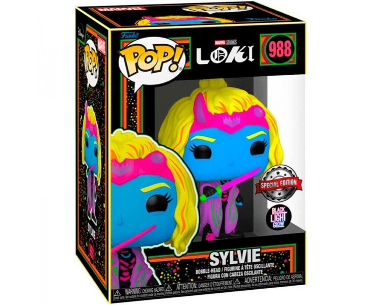 Figura Pop Marvel Loki Silvye Black Light Exclusive