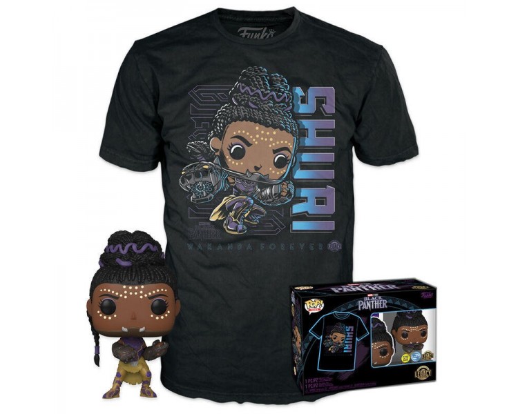 Set Figura Pop & Tee Marvel Black Panther Shury Exclusive