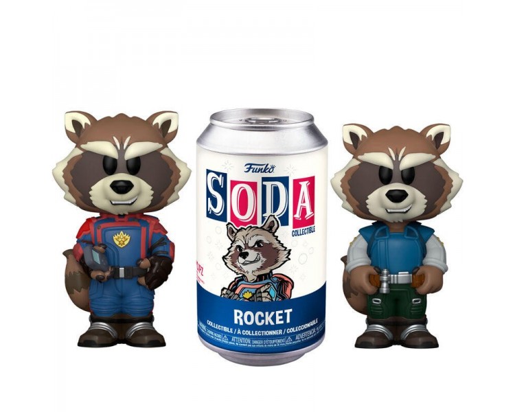 Figura Vinyl Soda Marvel Guardianes De La Galaxia Rocket 5 +