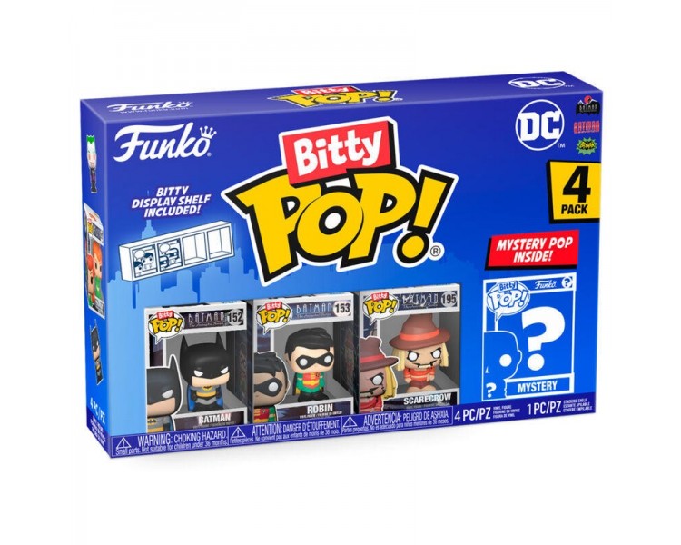Blister 4 Figuras Bitty Pop Dc Comics Batman