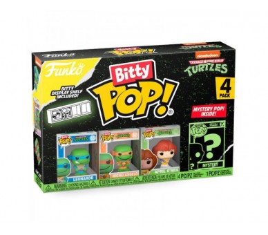 Blister 4 Figuras Bitty Pop Tortugas Ninja Leonardo